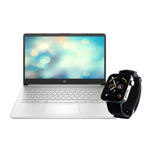 HP Celeron | 8GB RAM | 256GB SSD | 14" Display | 14s-Dq3073Nia - Free Kora Smart Watch (Neo)