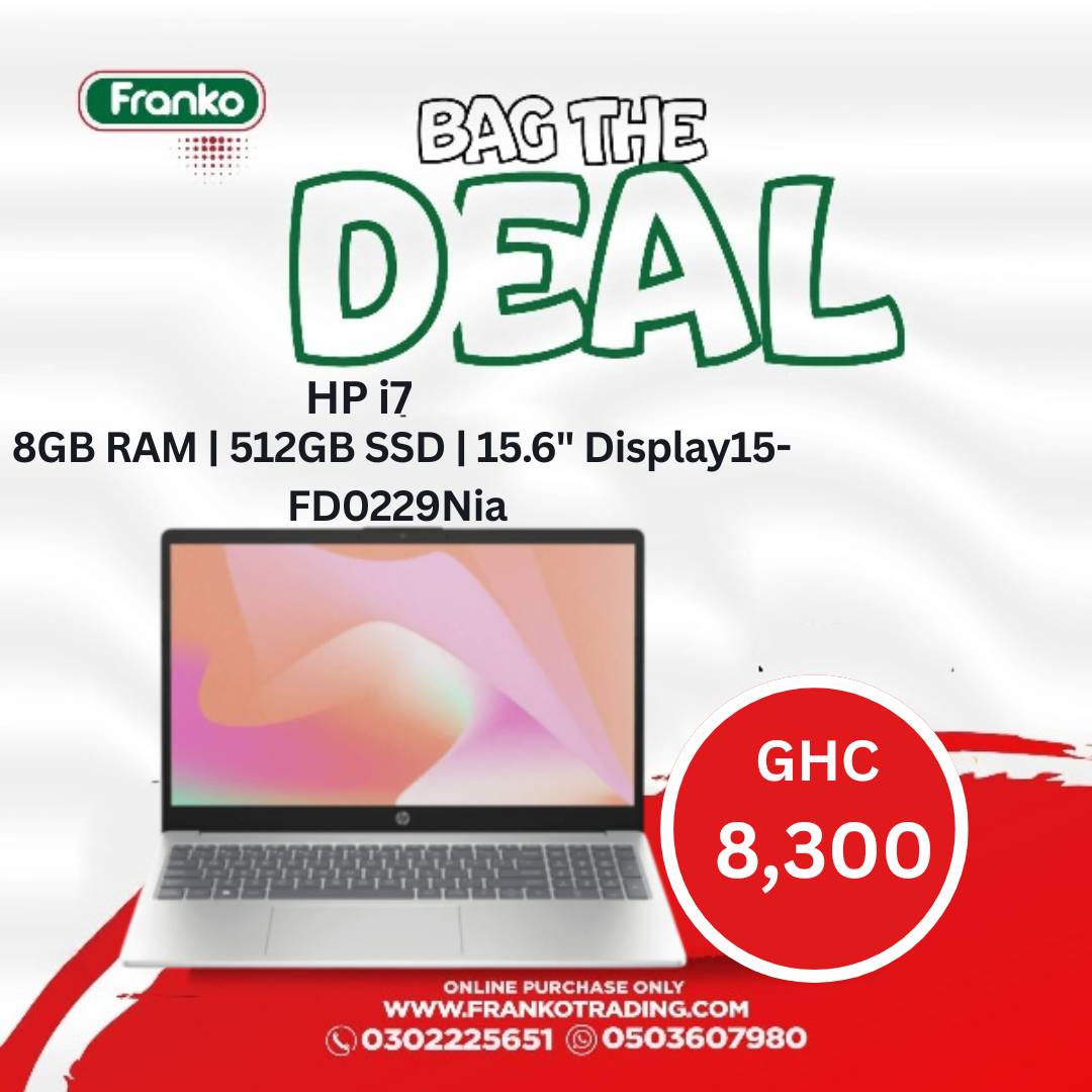 HP i7 | 8GB RAM | 512GB SSD | 15.6" Display | 15 - FD0229Nia