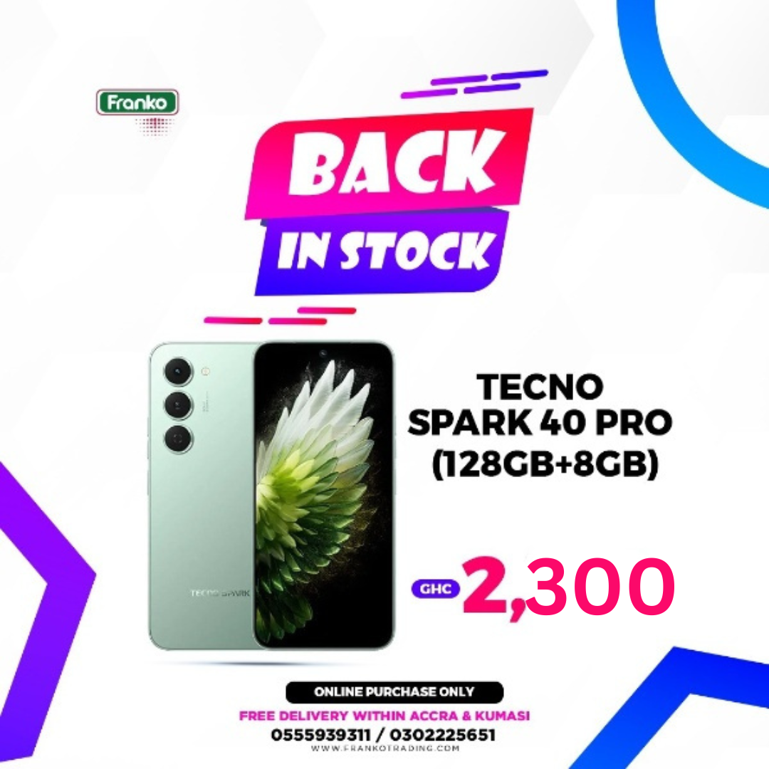 Tecno Spark 40 Pro (128GB + 8GB)  - Plus Free Voucher